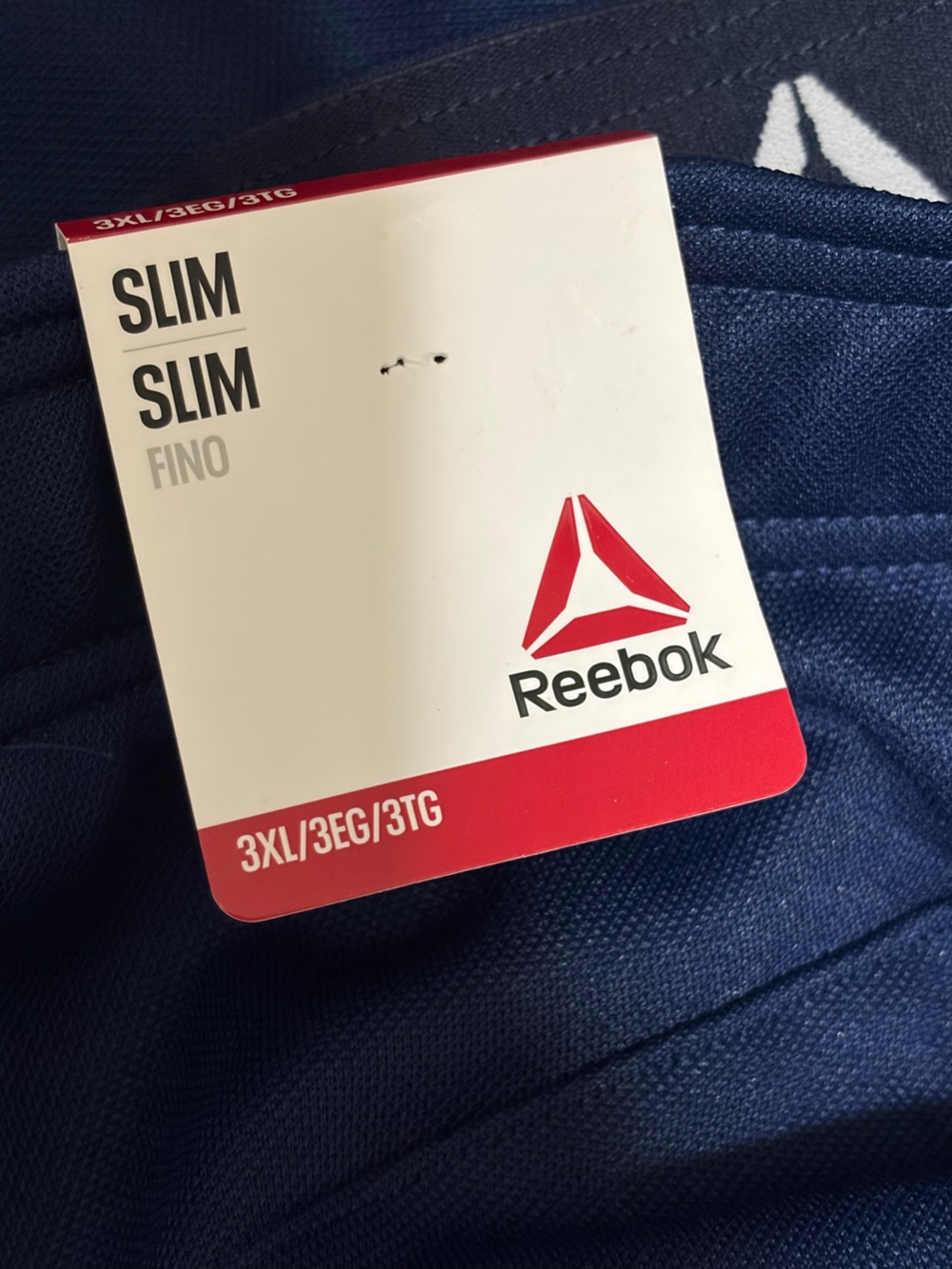 Reebok Slim Jogger Pants Dark Blue Teal Stripe Athletic Activewear - Men's 3XL - Picture 12 of 12